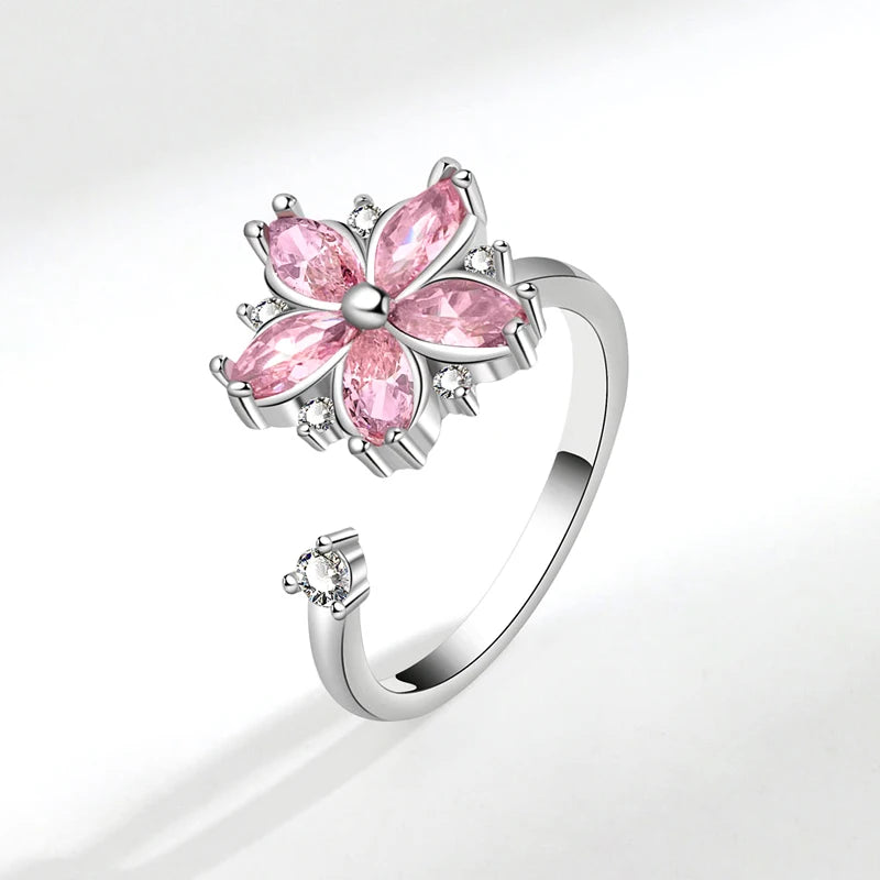 Bague Anti-Stress Sakura Argent 925
