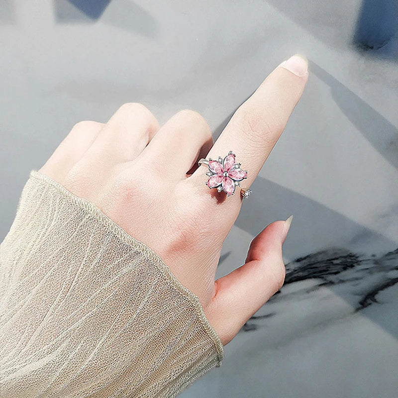 Bague Anti-Stress Sakura Argent 925