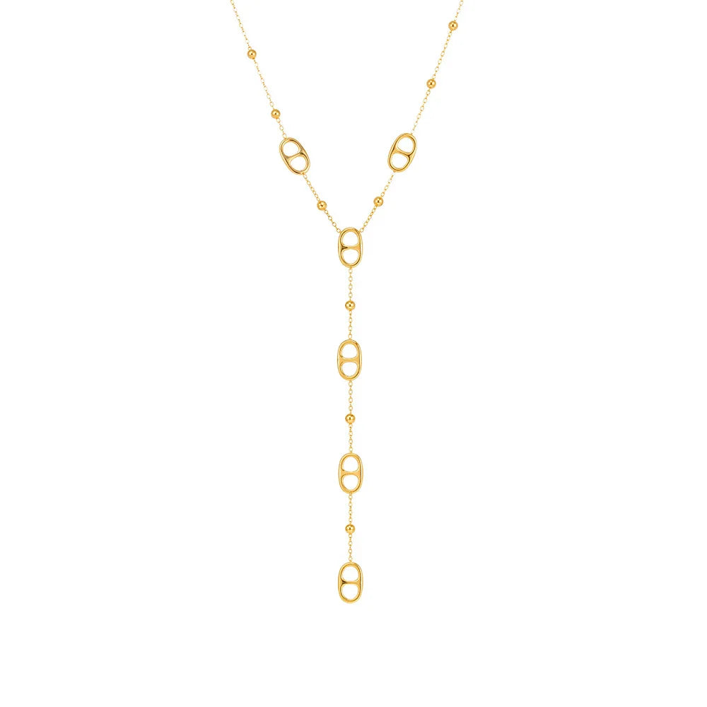 Collier Y Plaqué Or 18K