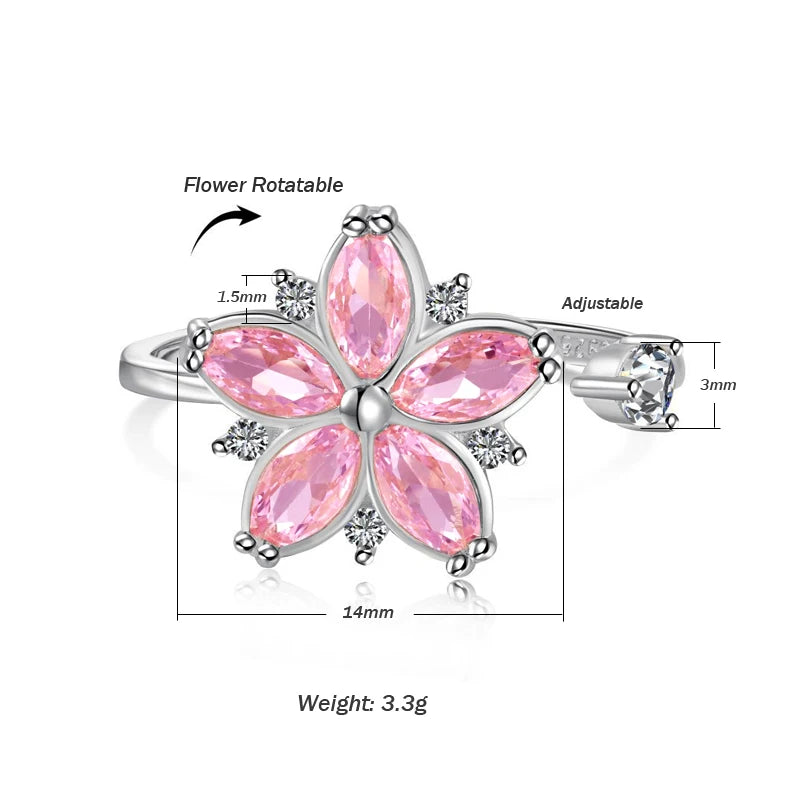 Bague Anti-Stress Sakura Argent 925