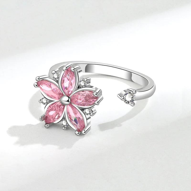 Bague Anti-Stress Sakura Argent 925