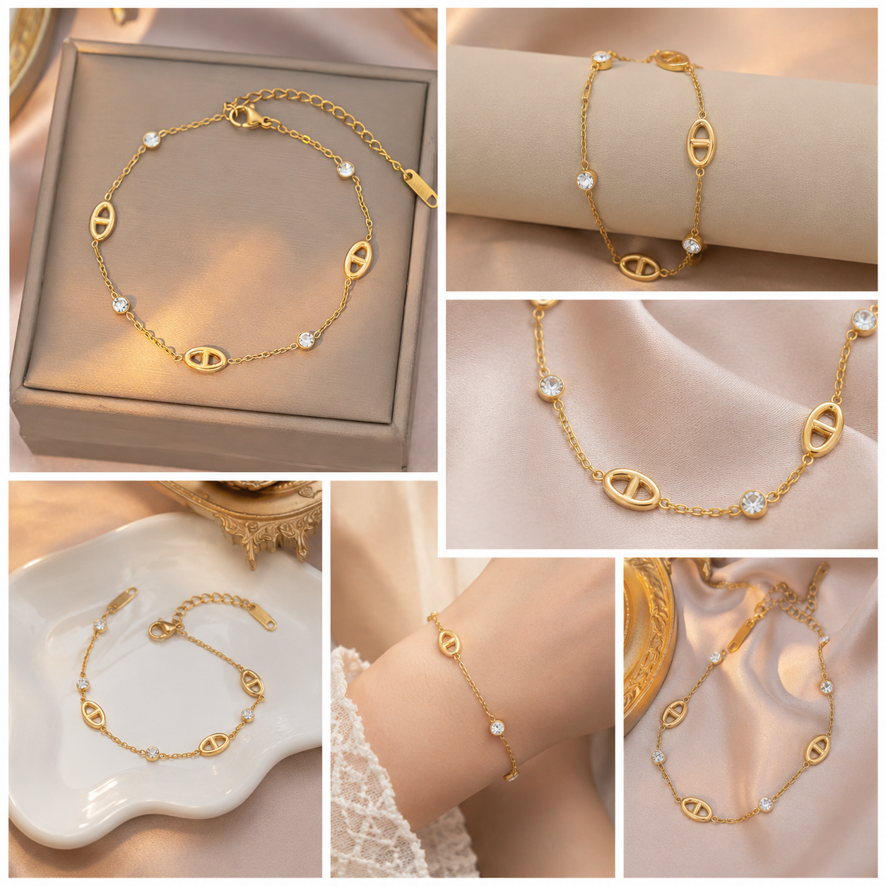 Bracelet Raffiné en Acier Inoxydable